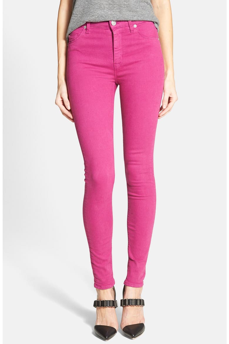 'Krista' Super Skinny Jeans, Main, color, BRIGHT HYDRANGEA
