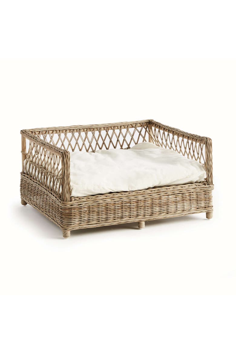 Normandy Handwoven Raised Pet Bed 24" x 27.25", Main, color, Brown