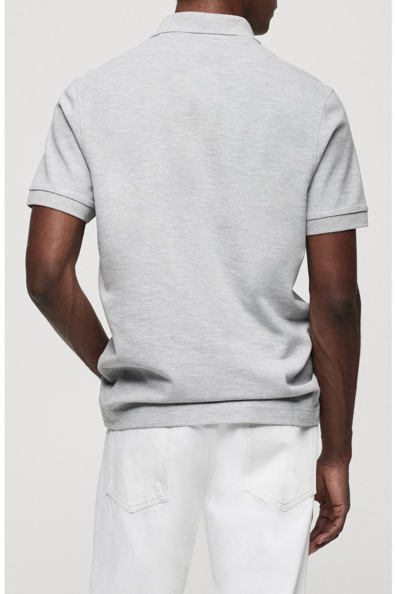 Cotton Piqué Polo, Alternate, color, MEDIUM HEATHER GREY
