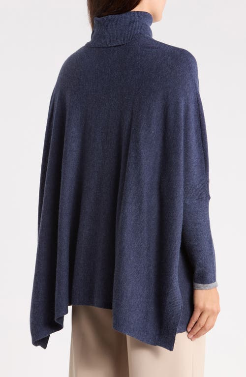 Patrizia Luca Oversized Turtleneck Sweater In Blue