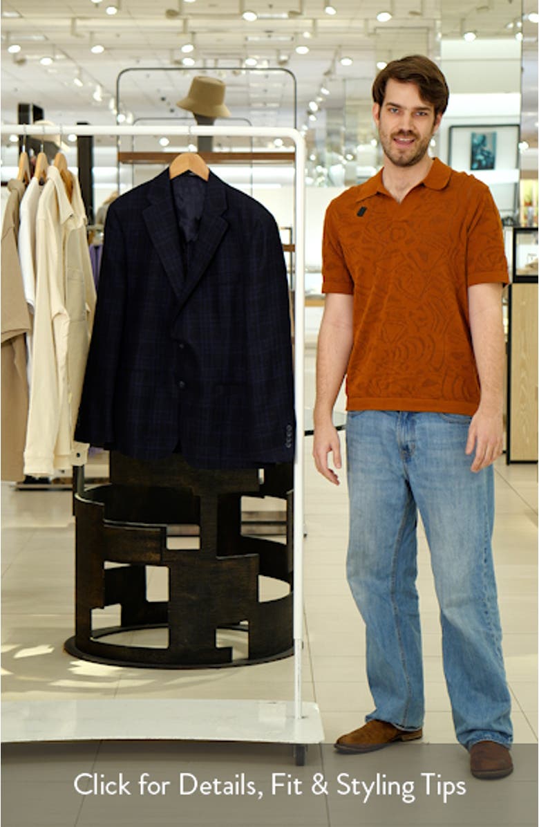 Iker Regular Fit Plaid Linen & Wool Sport Coat, sales video thumbnail