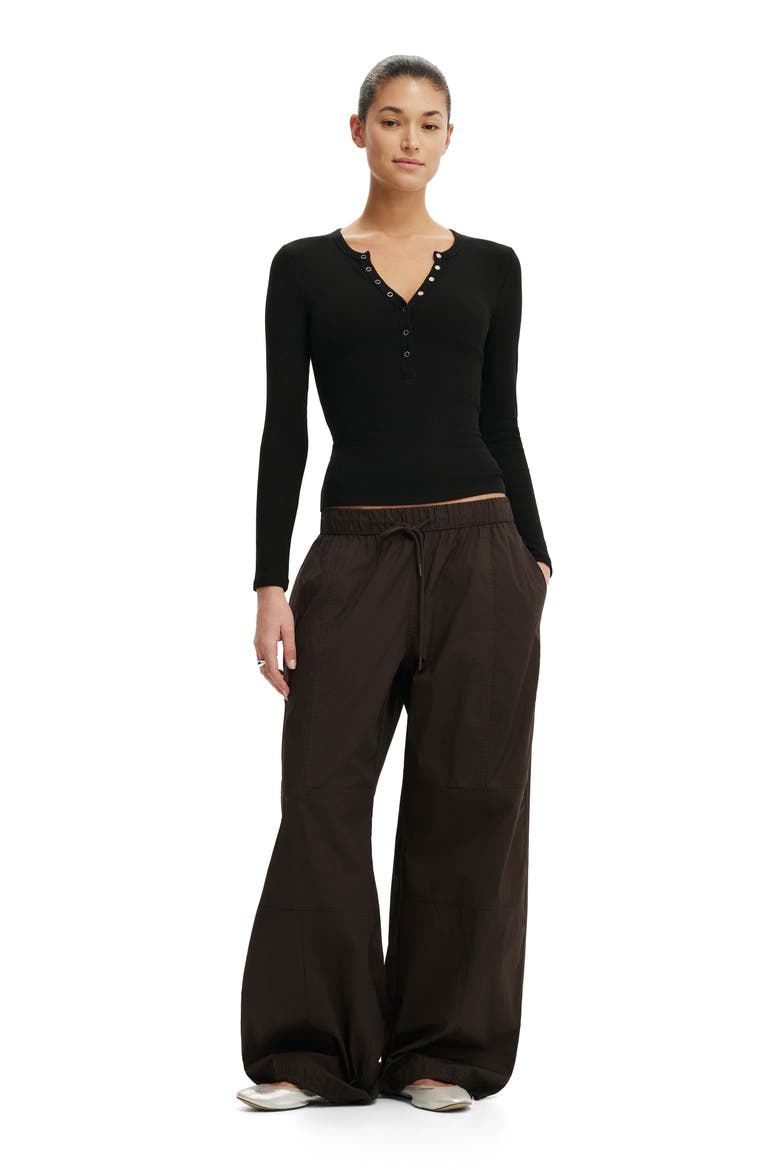 Women's Blake Henley Long Sleeve, Alternate, color, Black
