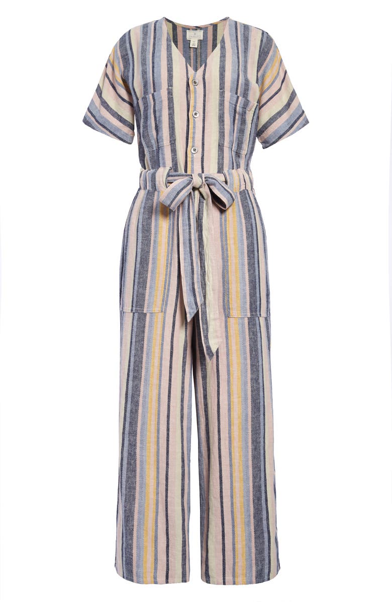 Caslon<sup>®</sup> Linen Blend Jumpsuit, Main, color, 