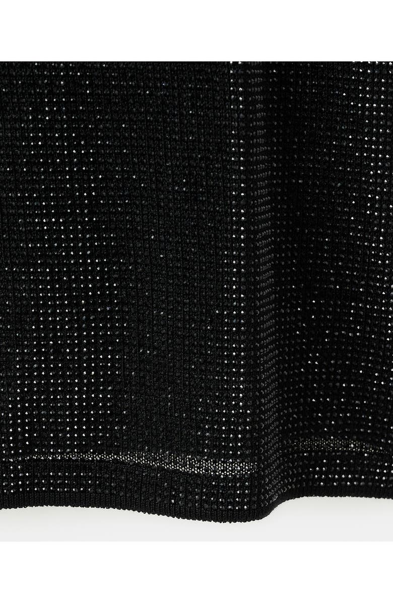 MANGO x Kaia Gerber Crystal Embellished Tank, Alternate, color, Black