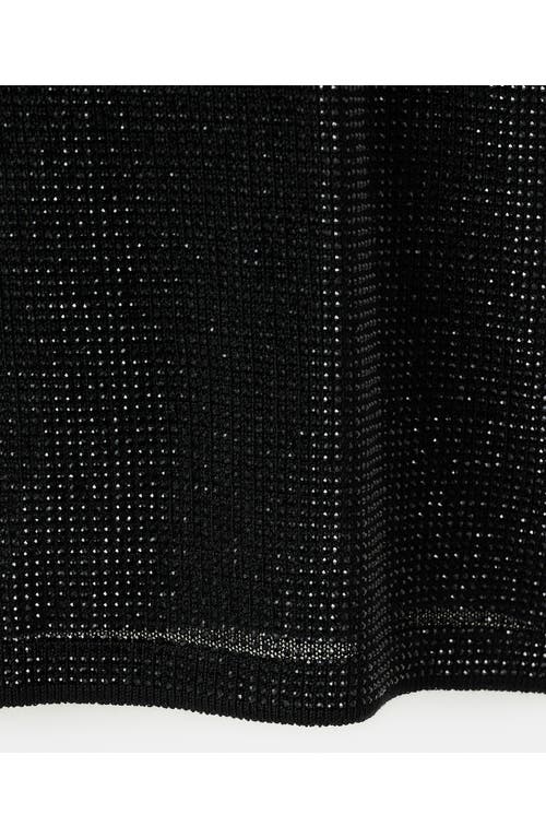 Mango X Kaia Gerber Crystal Embellished Tank In Black