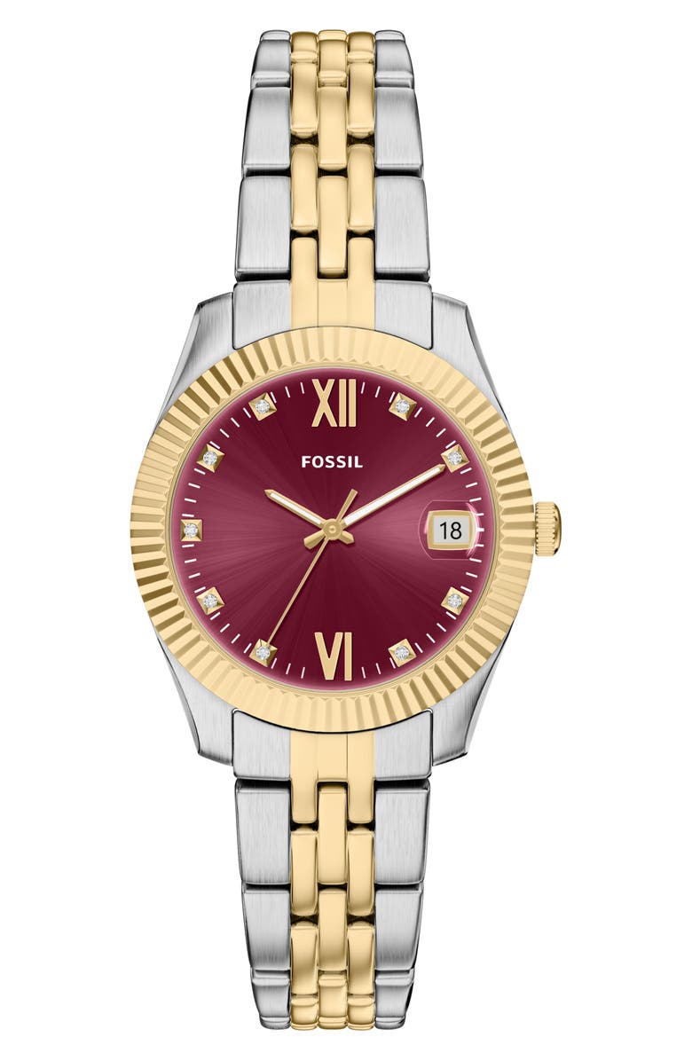 Fossil Scarlette Two-Tone Bracelet Watch, 32mm, Main, color,