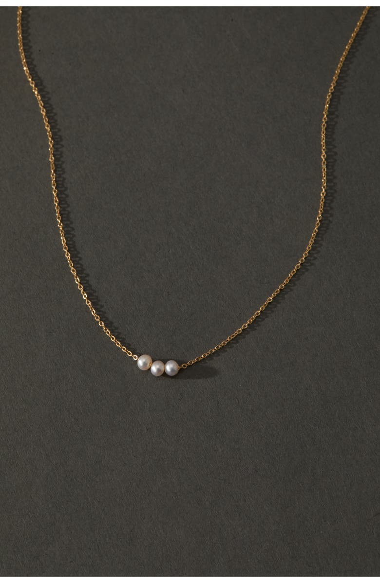 Set & Stones Caroline Pearl Necklace, Alternate, color, Gold