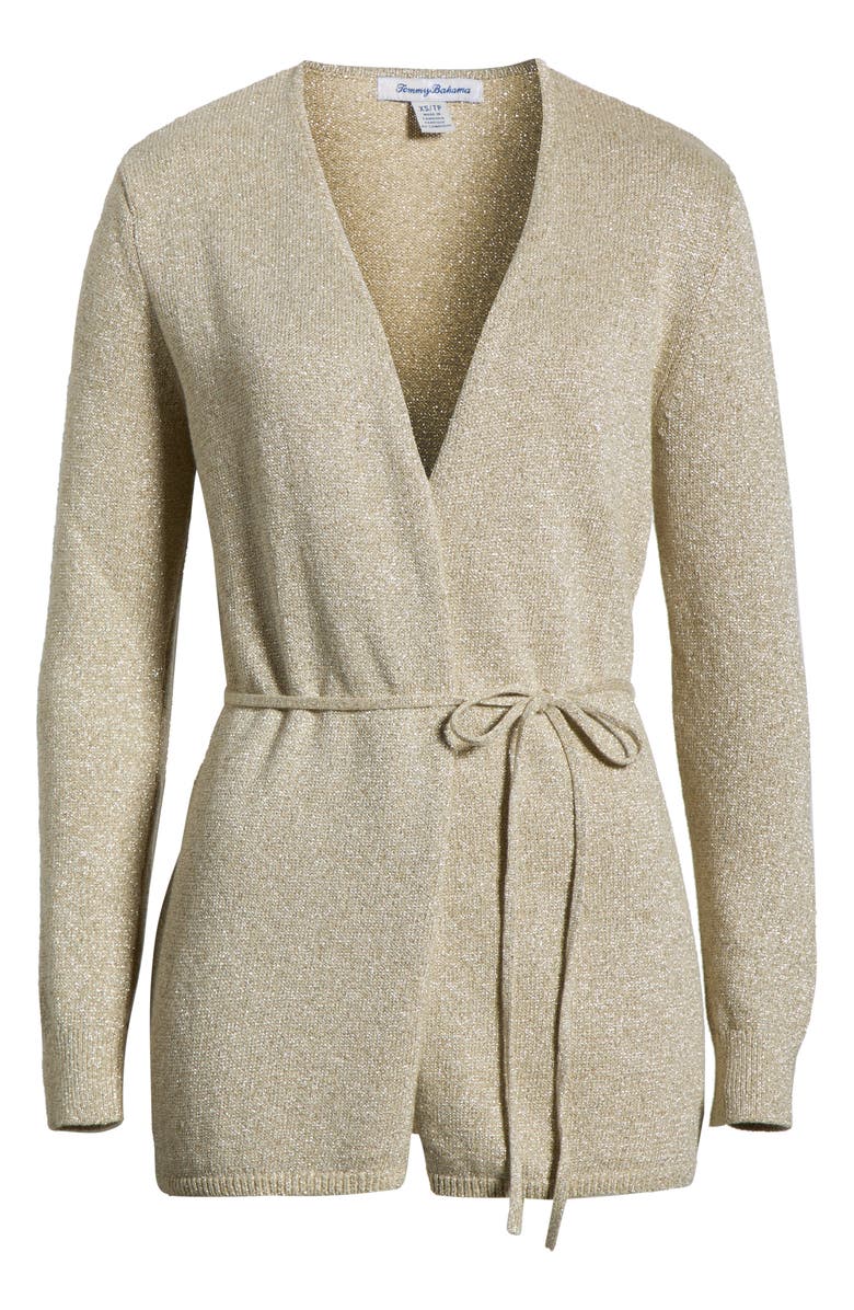 Tommy Bahama Solstice Bay Belted Cardigan, Alternate, color, Soft Gold