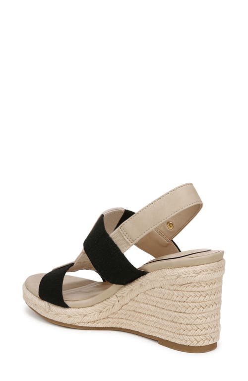 Shop Lifestride Tallulah Espadrille Slingback Platform Wedge Sandal In Black/natural