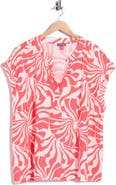 Vince Camuto Split Neck Cap Sleeve Top