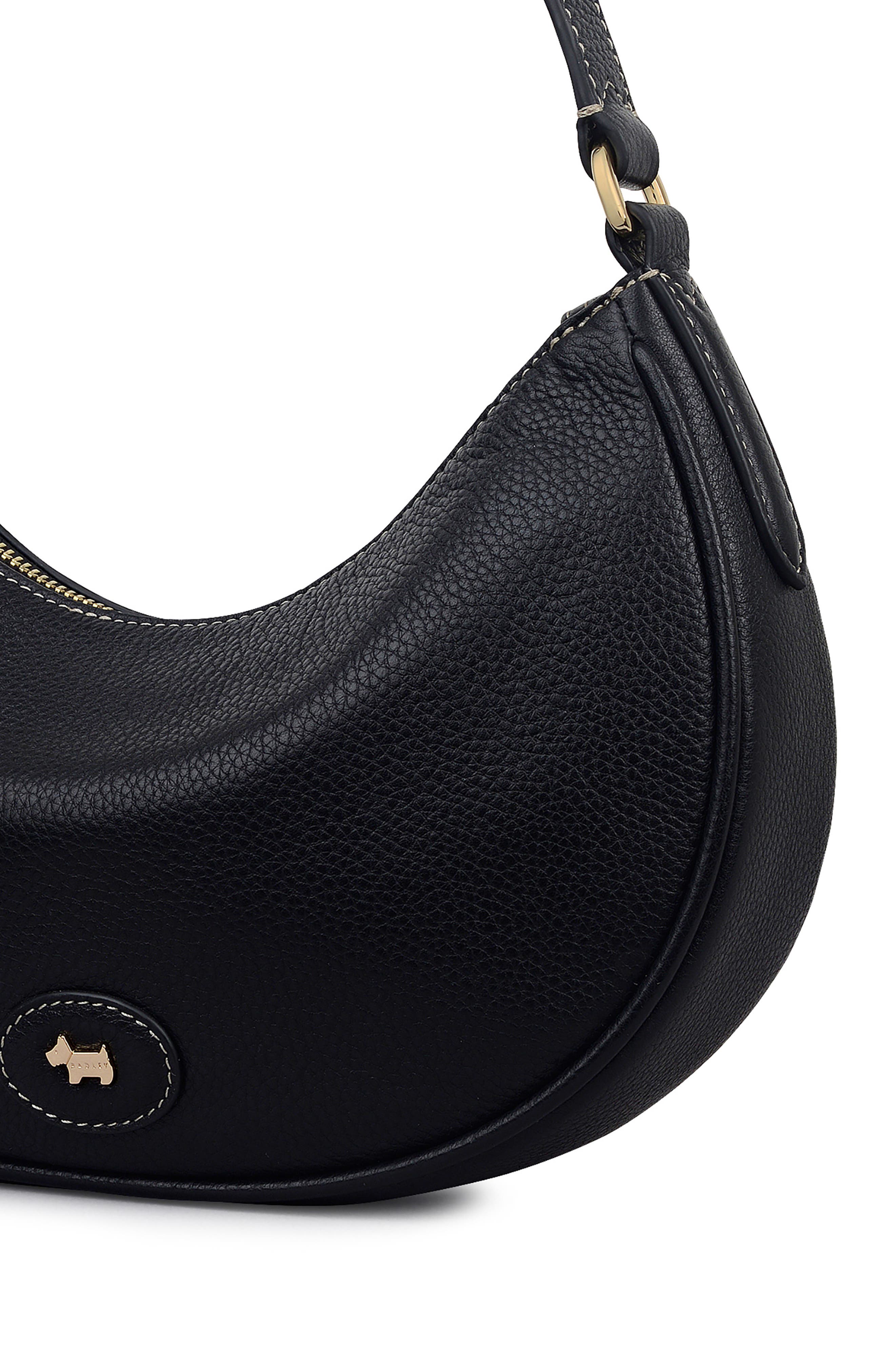 Radley Heath Crescent Small Zip Top Shoulder Bag, Alternate, color, Black