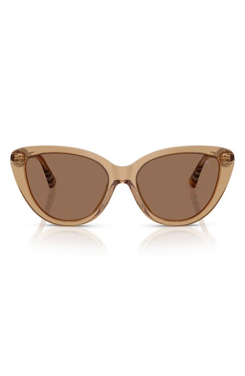 Burberry サングラス　キャットアイ　フルリム Inlaid Check Cat-eye Sunglasses​ in Black - Women | Burberry