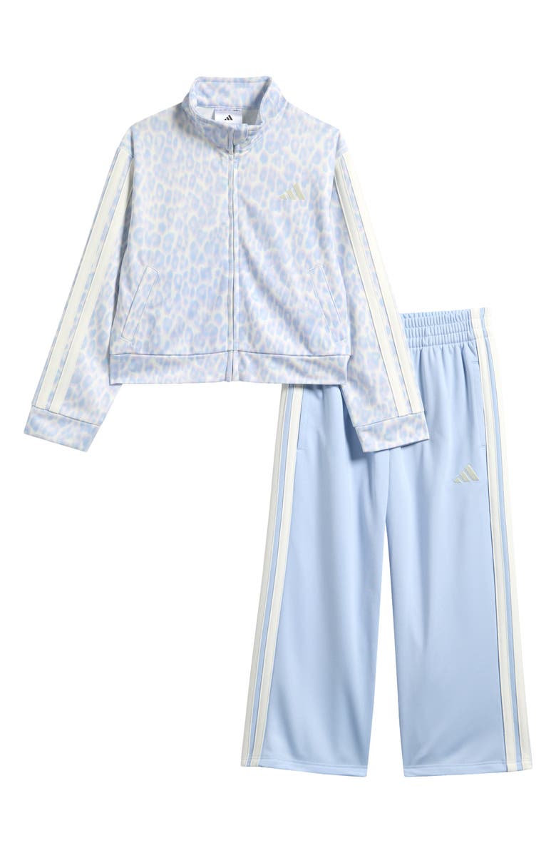adidas Kids' Recycled Polyester Track Jacket & Pants Set, Main, color, Crystal Sky