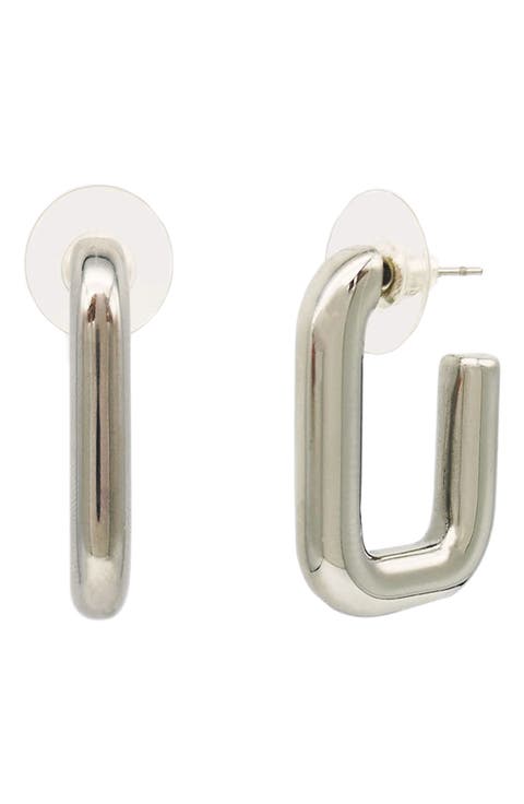 Como Rectangular Hoop Earrings