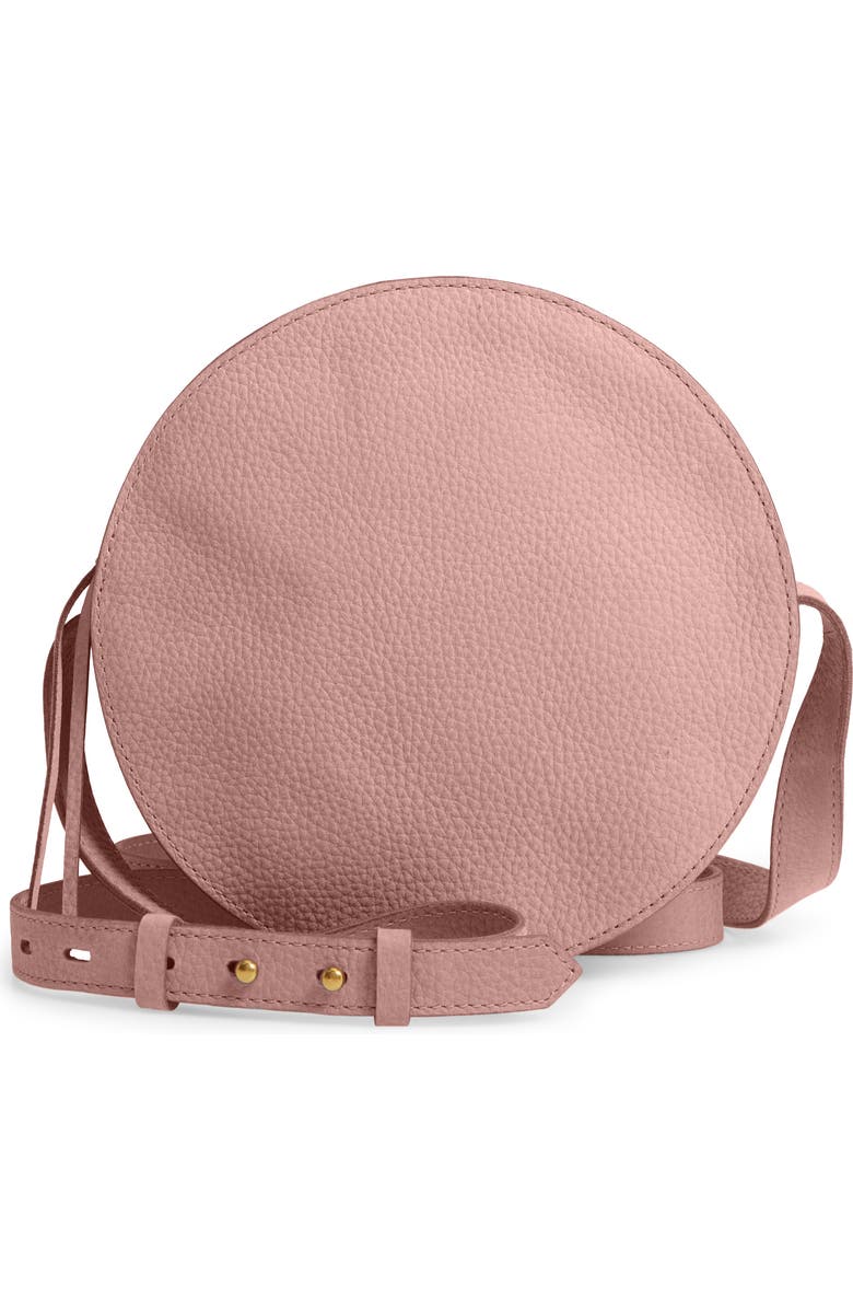 Madewell The Simple Circle Nubuck Leather Crossbody Bag, Main, color,