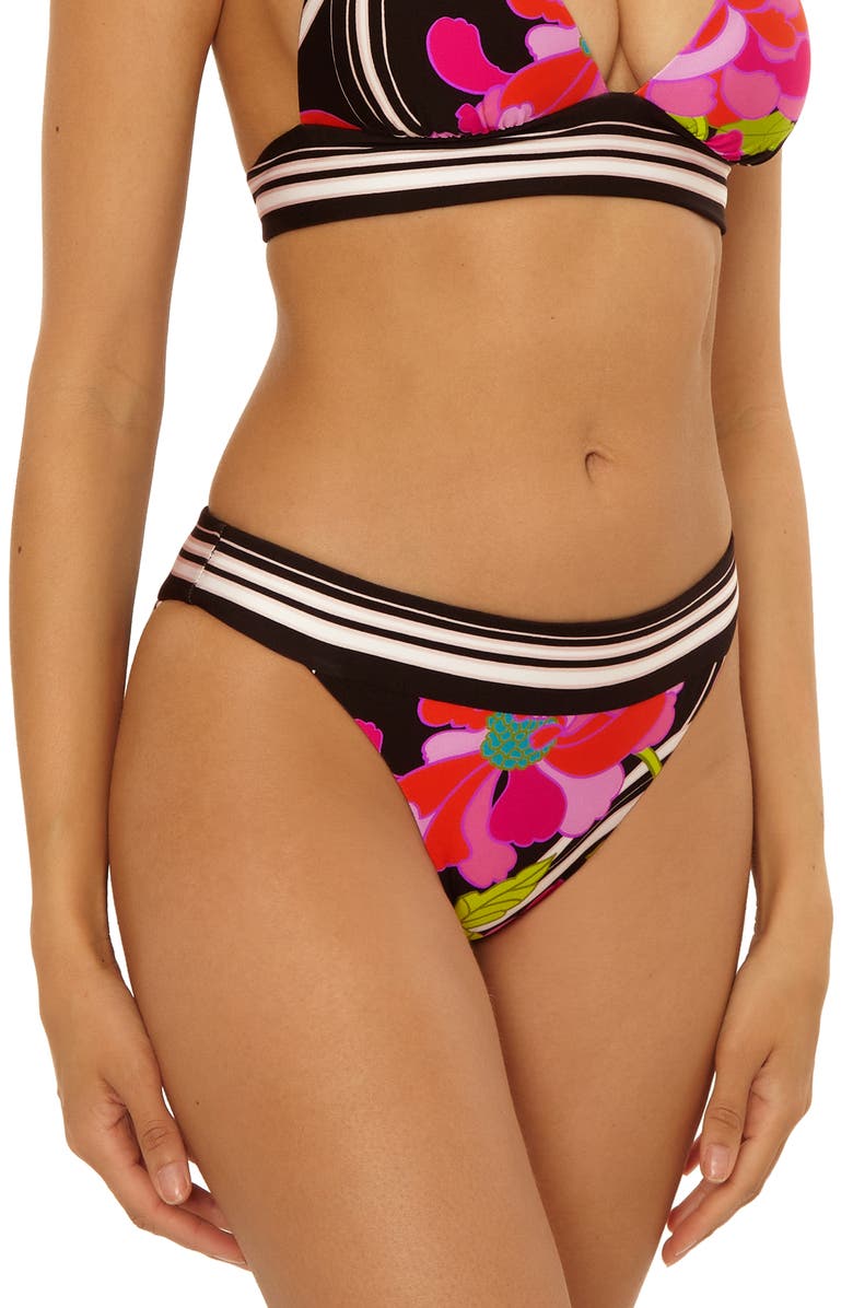 Trina Turk Bougainvillea Reversible Hipster Bikini Bottoms, Alternate, color, Multi
