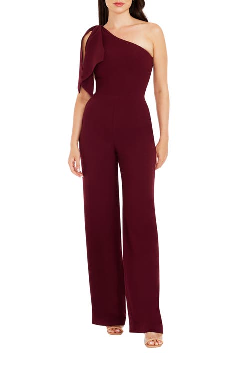 Dark red jumpsuit on sale