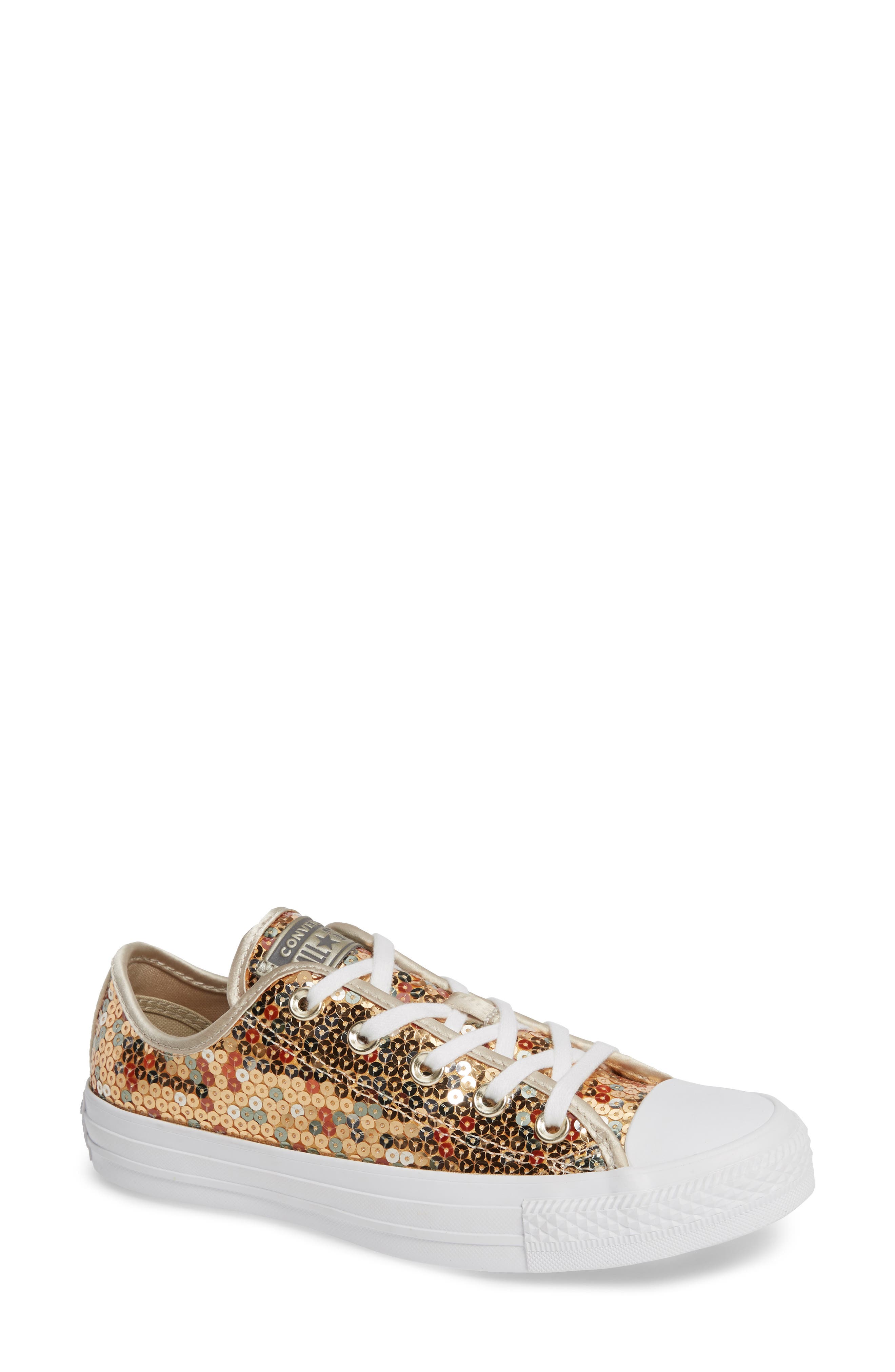 Chuck Taylor® All Star® Sequin Low Top Sneaker, Main, color, GOLD SEQUINS
