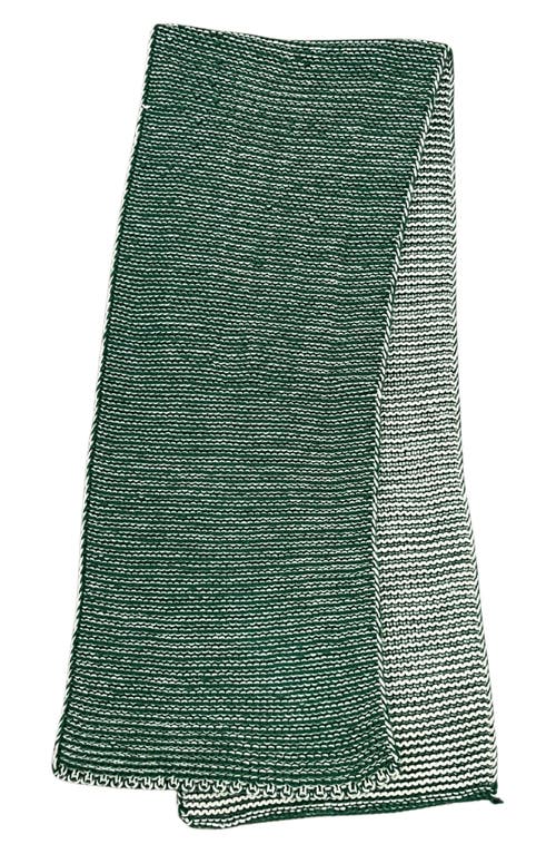 Marcus Adler Two-tone Open Knit Scarf In Green