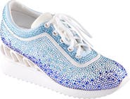 LADY COUTURE Glitz Fashion Athletic Sneaker On A Spring Look Wedge
