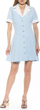 Alexia Admor Linus Short Sleeve Fit & Flare Shirtdress