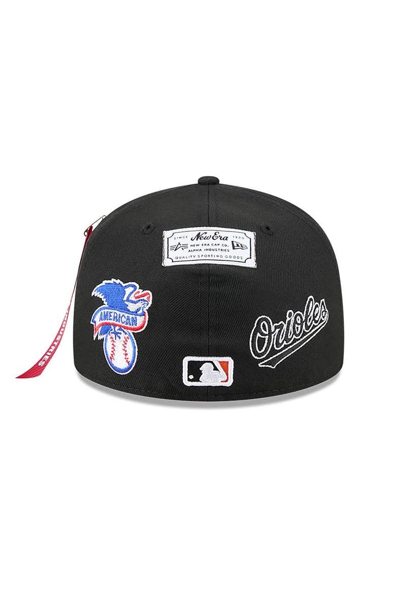 Men's New Era x Alpha Industries  Black Baltimore Orioles 59FIFTY Fitted Hat, Alternate, color, Black