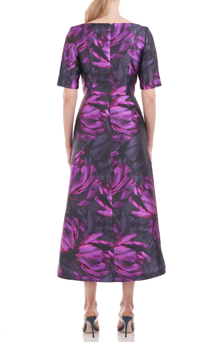 Kay Unger Tallulah Floral High-Low Maxi Tulip Dress, Alternate, color,