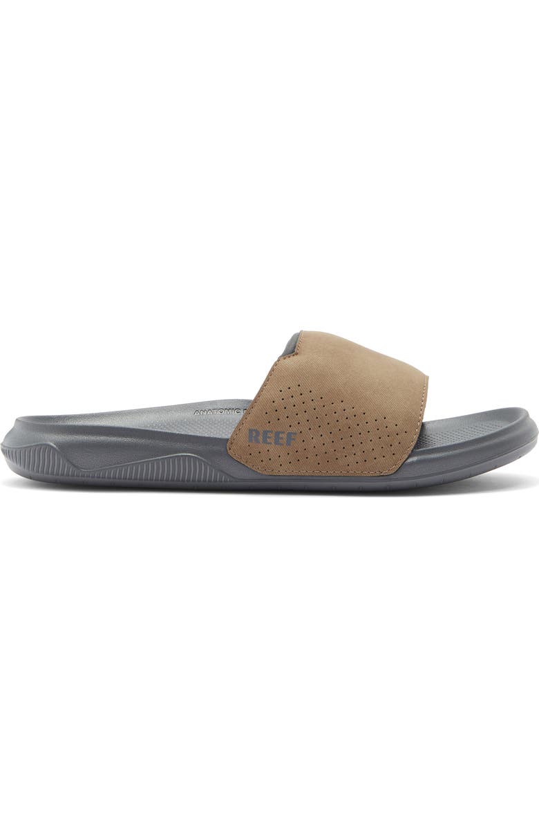 Reef Tailslide Slide Sandal, Alternate, color, Grey/ Tan