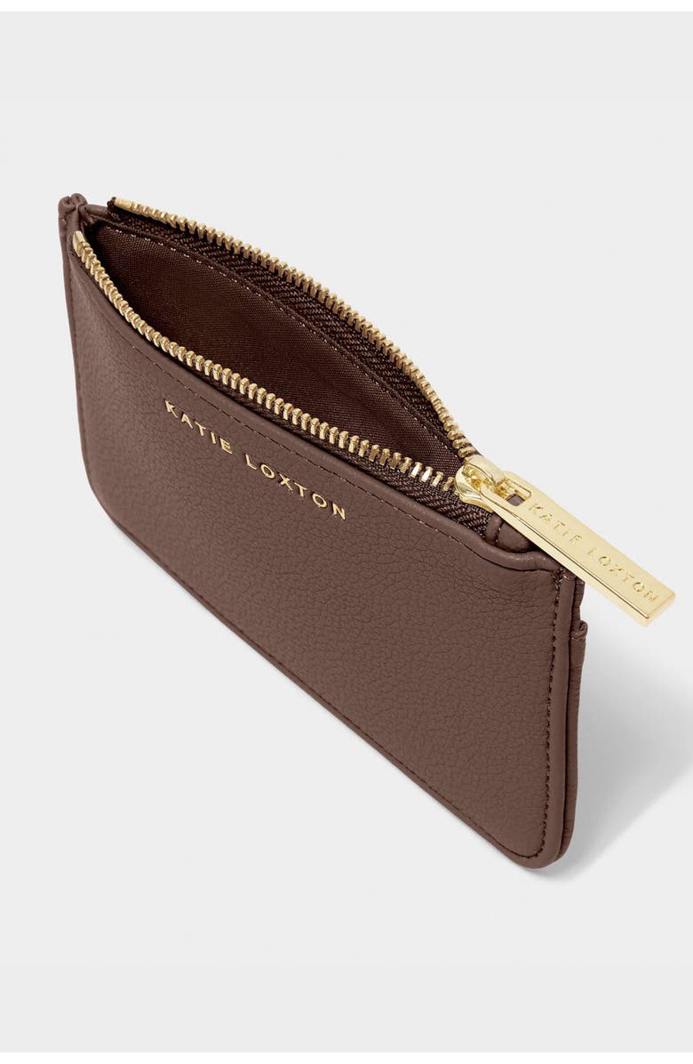 Katie Loxton Hana Coin and Card Holder, Alternate, color, Chocolate