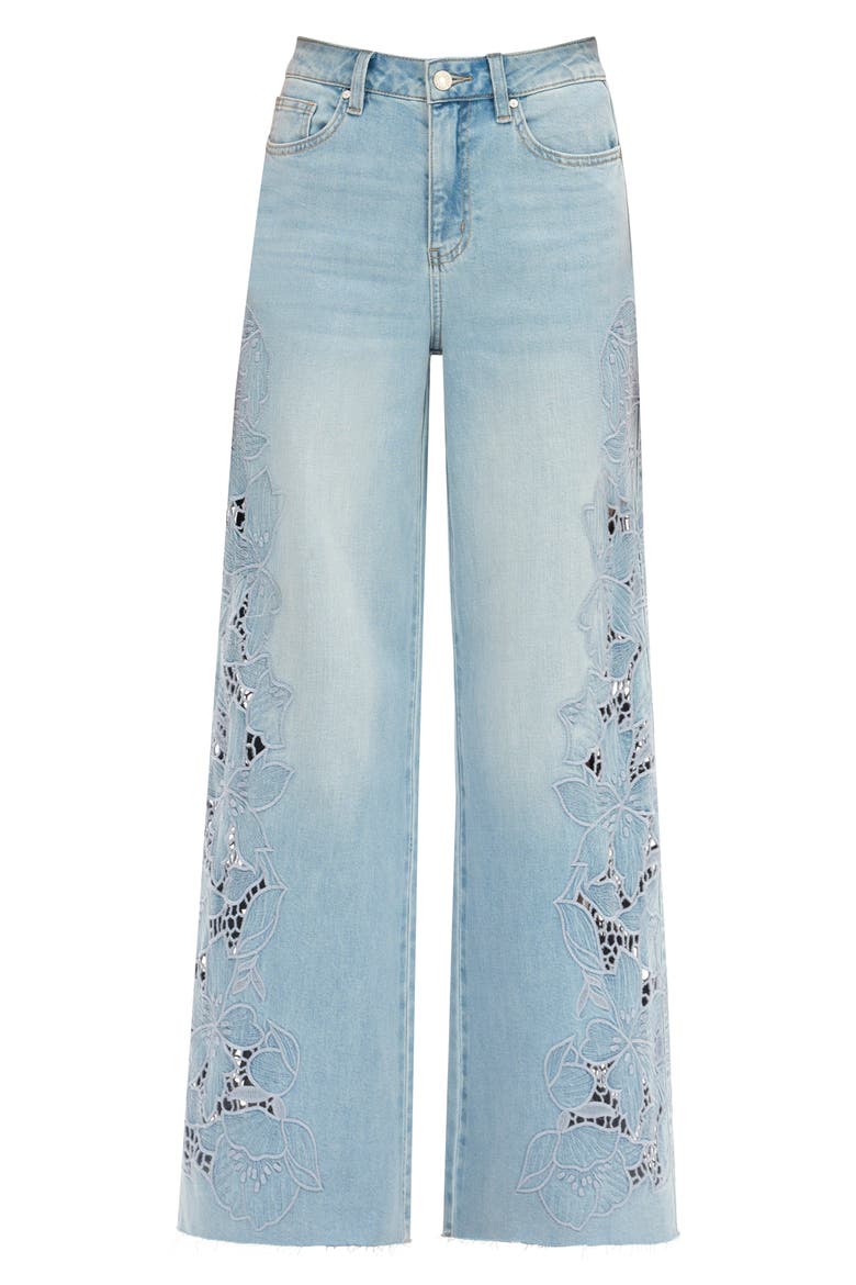 High Waist Wide Leg jeans, Alternate, color, LIGHT BLUE