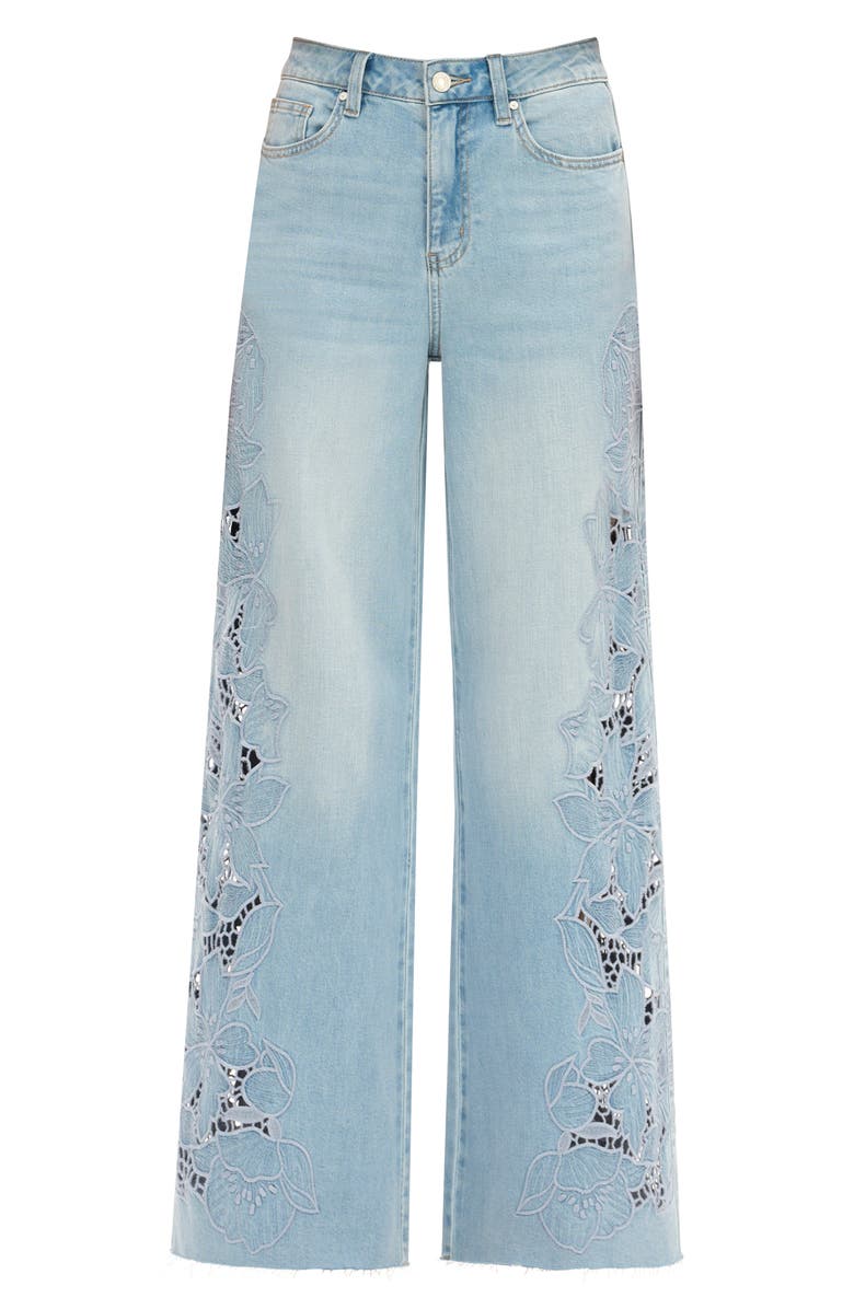 Bayeas High Waist Wide Leg jeans, Alternate, color, Light Blue