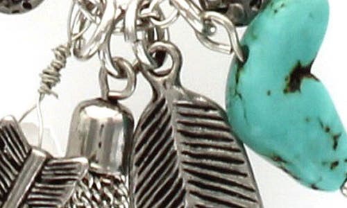 Olivia Welles Feather Cluster Pendant Necklace In Black