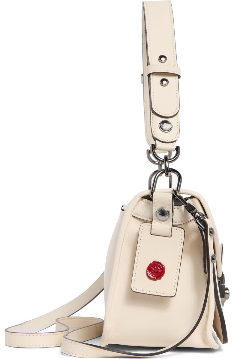 Longchamp Mademoiselle Medium Leather Satchel, Alternate, color, Ivory