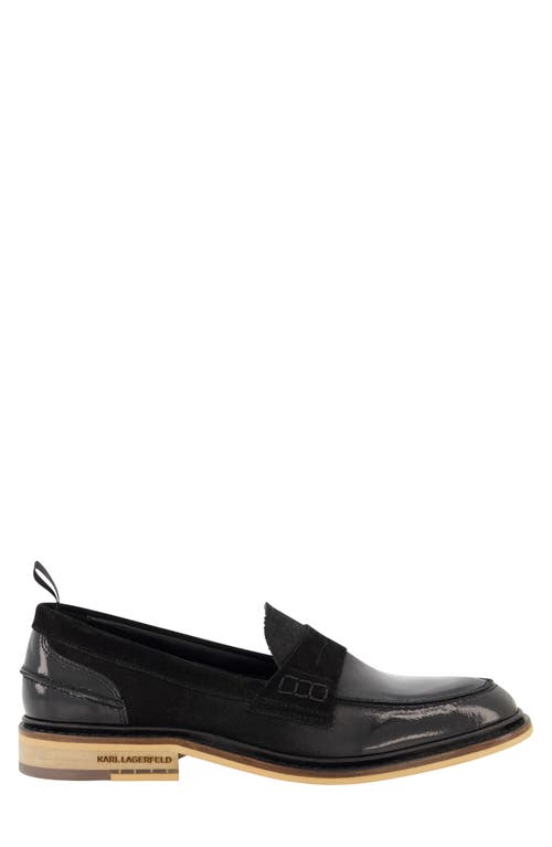 Karl Lagerfeld Paris White Label Penny Loafer In Black