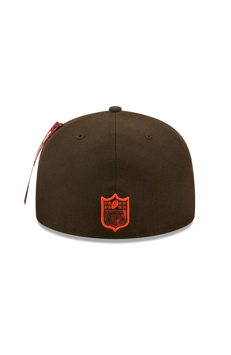New Era x Alpha Industries Men's New Era x Alpha Industries Brown Cleveland Browns Alpha 59FIFTY Fitted Hat, Alternate, color, 