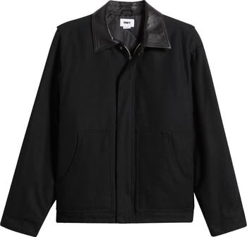 Obey Chisel Quilted Lining Melton Wool Blend Jacket | Nordstrom Obey Chisel Quilted Lining Melton Wool Blend Jacket | Nordstrom