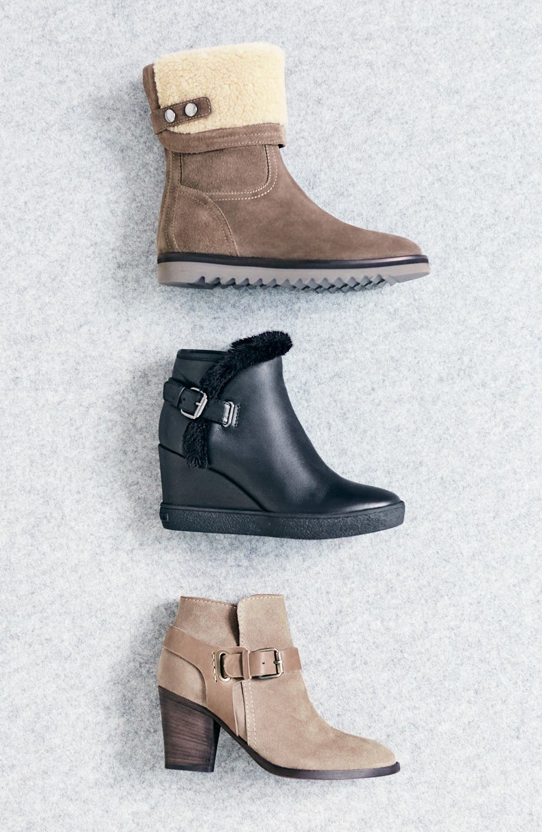 Aquatalia 'Cameron' Weatherproof Wedge Bootie, Alternate, color, Chestnut Suede