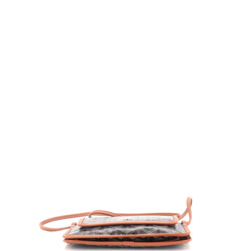 Pre-owned Goyard Goyard Plumet Clutch Wallet Coated Canvas In Brown