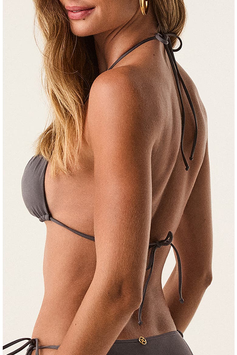 Marissa Triangle Bikini Top, Alternate, color, GREY