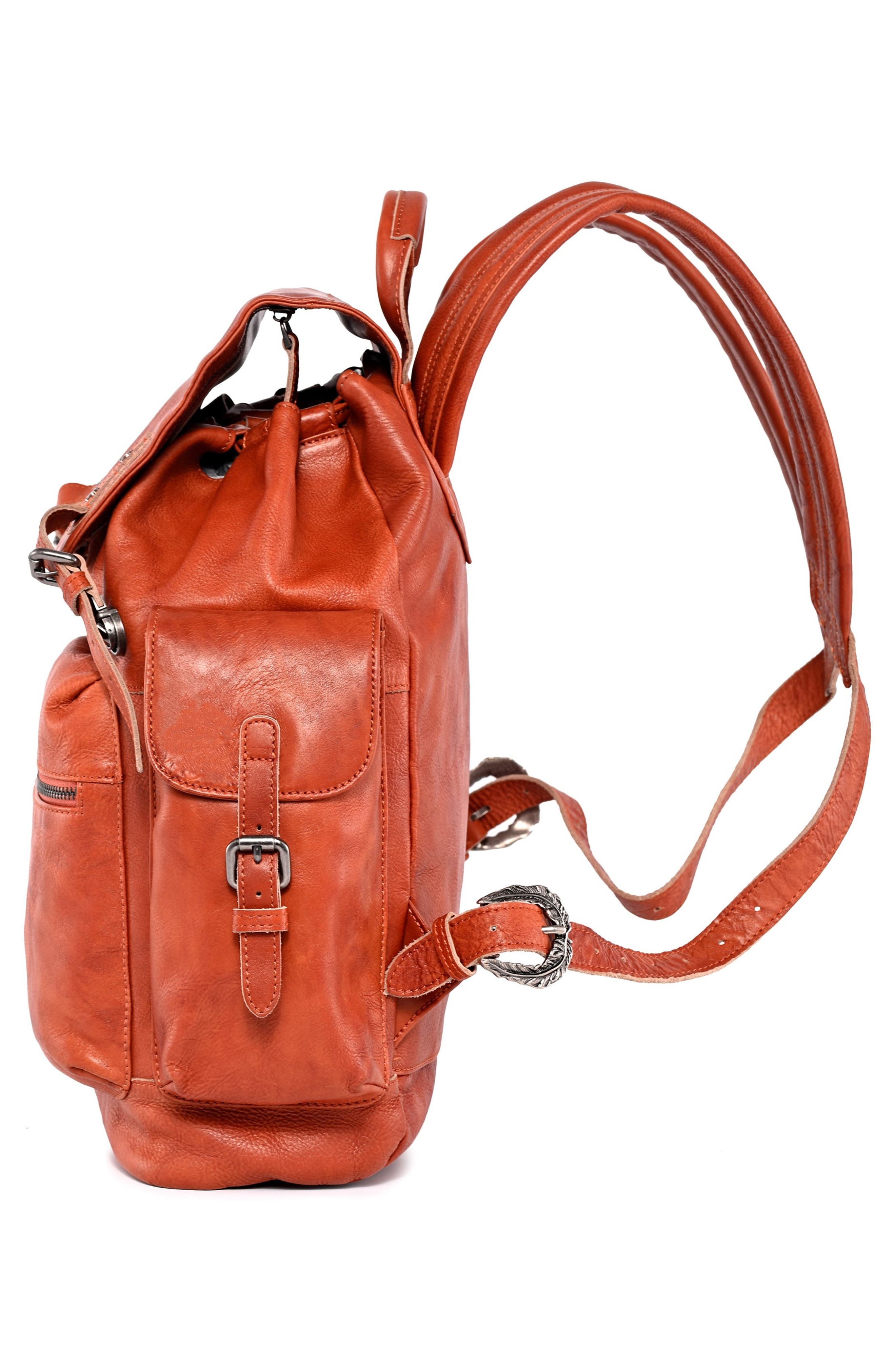OLD TREND Bryan Leather Backpack, Alternate, color, Cognac