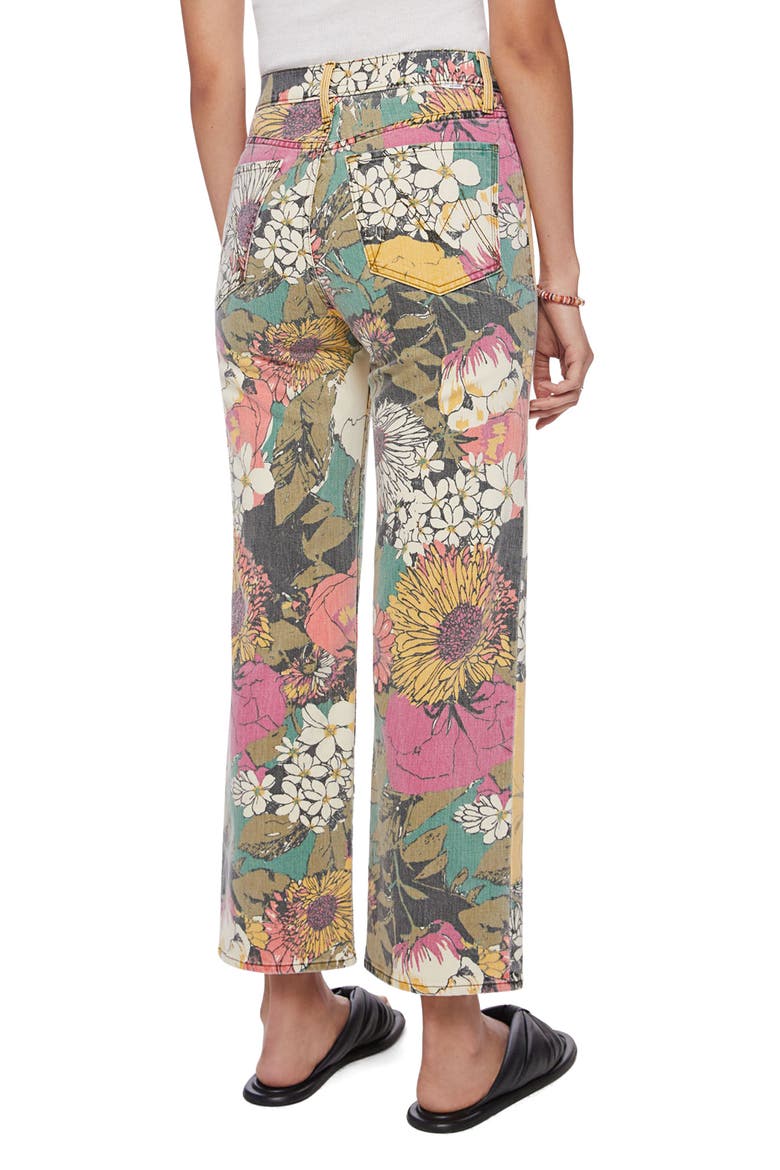 The Rambler Floral Print Ankle Relaxed Straight Leg Jeans, Alternate, color, BUILD ME UP BUTTERCUP