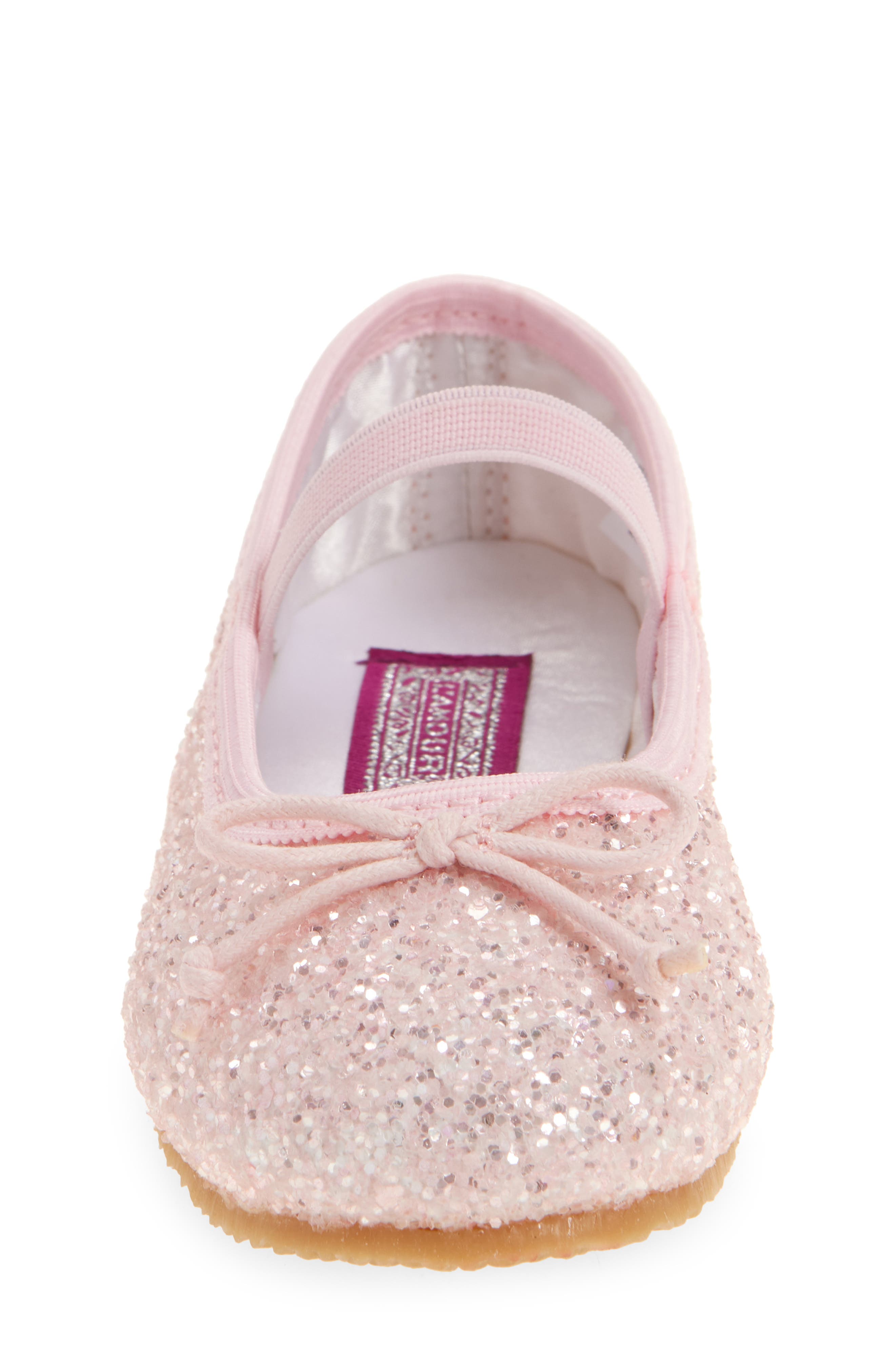 Kids' Victoria Glitter Flat, Alternate, color, GLITTER PINK