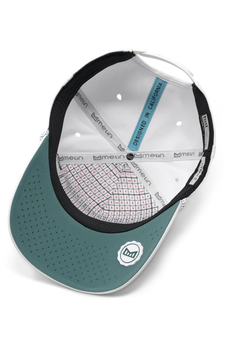Melin Odysea Links Hydro Performance Snapback Hat, Alternate, color, White/ Green