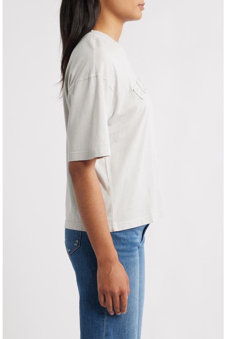 Logo Appliqué Cotton T-Shirt, Alternate, color, OYSTER MUSHROOM