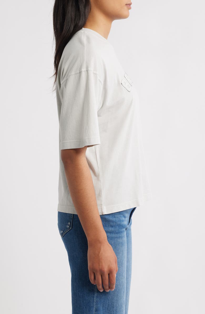 Brooklyn Industries Logo Appliqué Cotton T-Shirt, Alternate, color, Oyster Mushroom