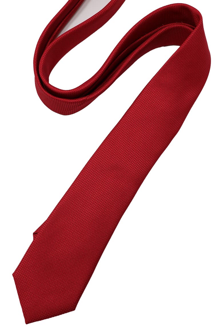 Solid Textured Tie, Alternate, color, RED