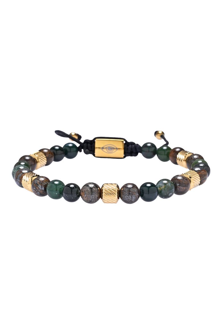 Men's Mateo Agate Beaded Bracelet, Alternate, color, BLACK MULTI