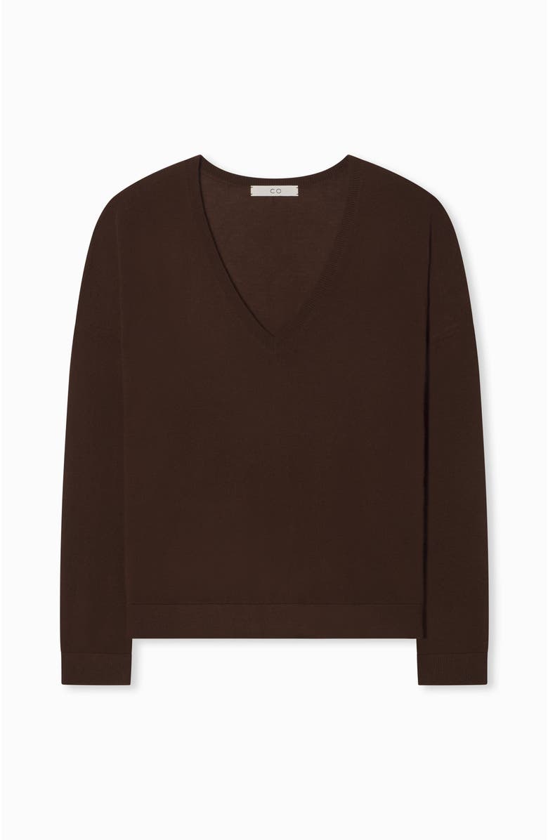 CO V-Neck Sweater in Fine Cashmere, Alternate, color, 