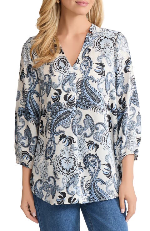 Paisley Print Top (Regular & Petite)