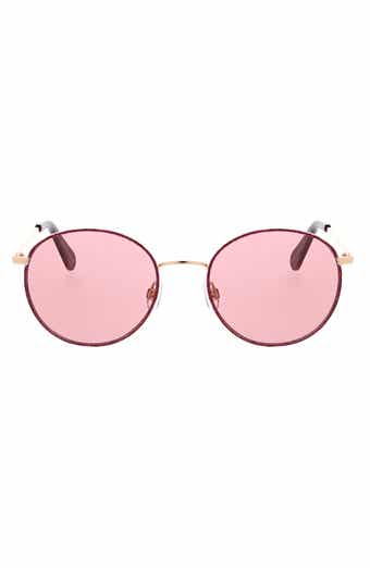 50mm Glitter Rim Round Sunglasses